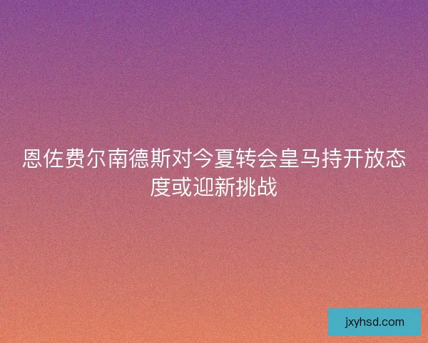 恩佐费尔南德斯对今夏转会皇马持开放态度或迎新挑战 恩佐费尔南德斯对今夏转会皇马持开放态度或迎新挑战